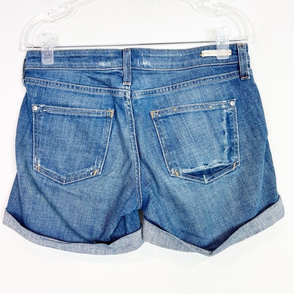 PILCRO AND THE LETTERPRESS ANTHROPOLOGIE ROLLED CUFF DENIM JEAN SHORTS SZ 25 - Picture 4 of 5